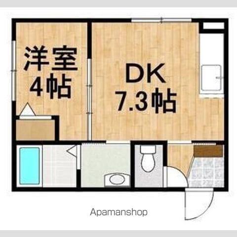 和MISAWA(1DK/1階)の間取り写真