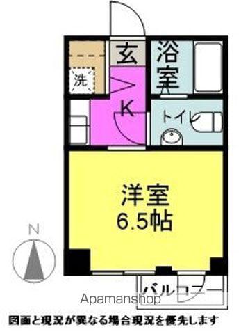 アーベイン朝倉(1K/4階)の間取り写真