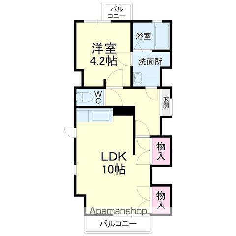 アルコ11(1LDK/6階)の間取り写真