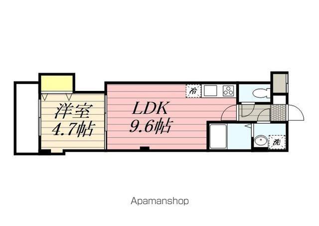 CARMANT MAISON(1LDK/1階)の間取り写真
