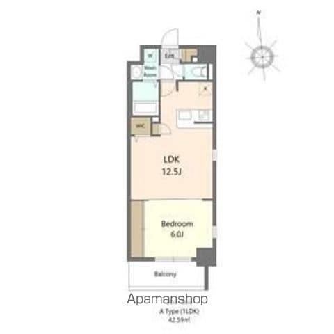 S-RESIDENCE大濠公園ACHIEVE(1LDK/2階)の間取り写真