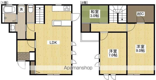 広島県広島市南区 2階建 築18年(3LDK)の間取り写真