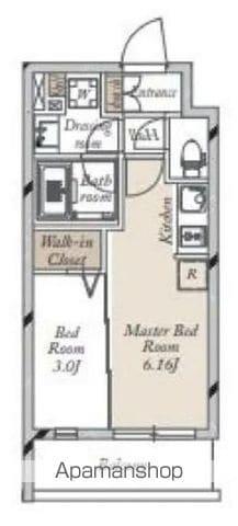 JMFレジデンス学芸大学(1DK/2階)の間取り写真