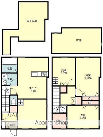 LA STORIA拝島(3LDK/1階)の間取り写真