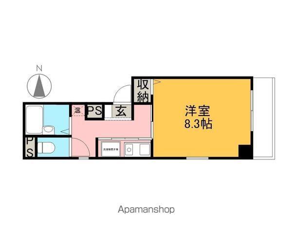 カーサ栄町(1K/3階)の間取り写真