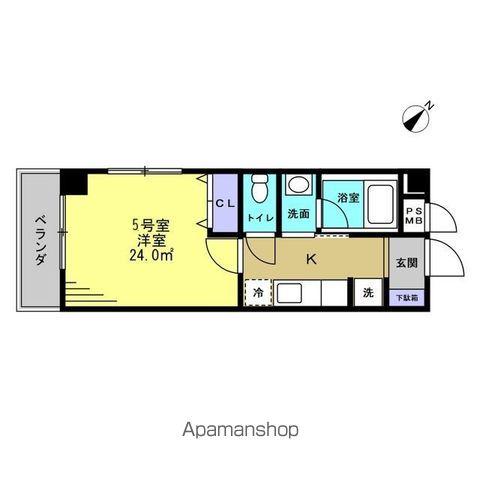 BAYSHORE登戸(1K/3階)の間取り写真