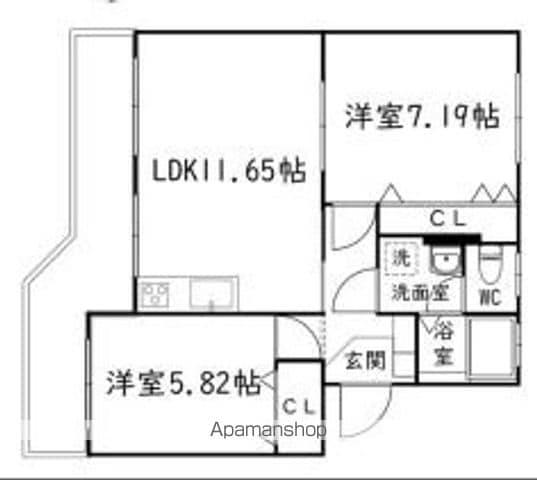 神谷マンション(2LDK/1階)の間取り写真