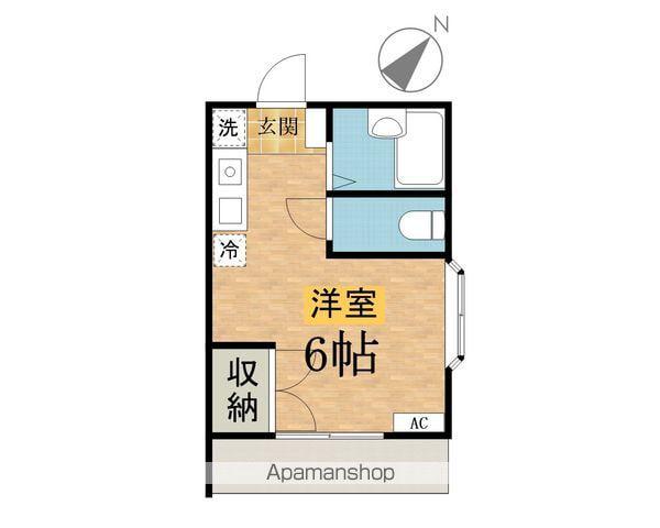 つくみ野第二コーポ(ワンルーム/2階)の間取り写真