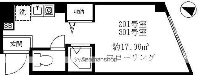 プレシャス方南町(ワンルーム/2階)の間取り写真
