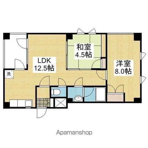 Mホーナー森松(2LDK/3階)の間取り写真