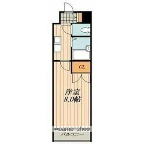 エステート弦四路(1K/1階)の間取り写真