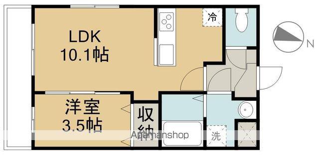 アルト三島(1LDK/3階)の間取り写真