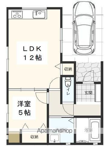 扶桑町柏森長畑(1LDK/1階)の間取り写真