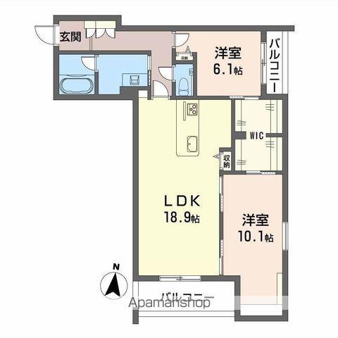 ルポ マノワール(2LDK/2階)の間取り写真