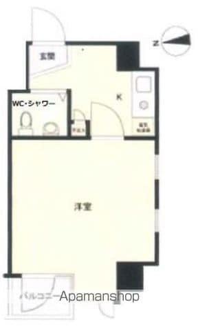 三鷹ダイカンプラザ(1K/6階)の間取り写真