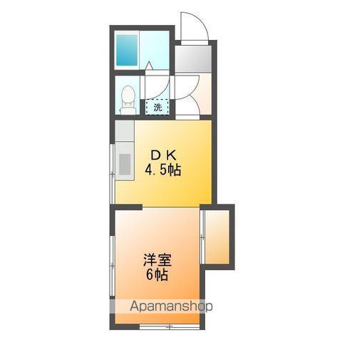 イノセント(1DK/2階)の間取り写真
