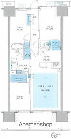 オハナ柏たなかパークフロント(3LDK/11階)の間取り写真