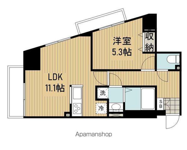 テラス阿佐ヶ谷(1LDK/2階)の間取り写真