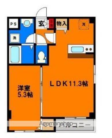 シンシア三番館(1LDK/5階)の間取り写真