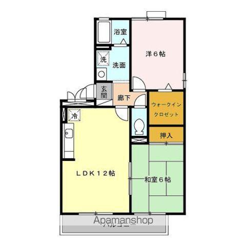 エスパシオ(2LDK/2階)の間取り写真