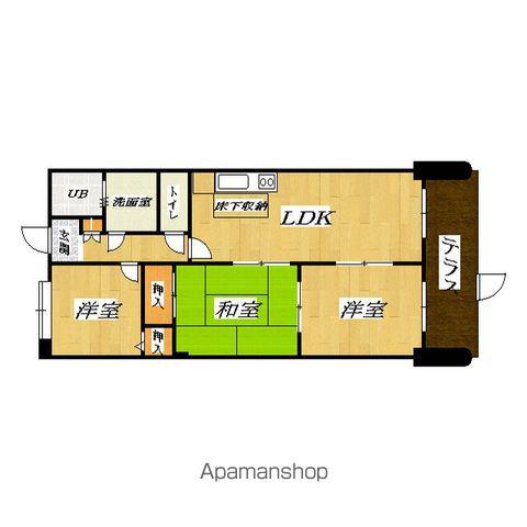 エスポワール参番館(3LDK/3階)の間取り写真