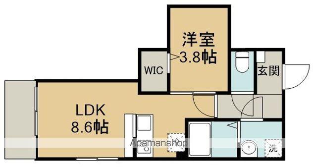 PARKLET・高坂(1LDK/1階)の間取り写真