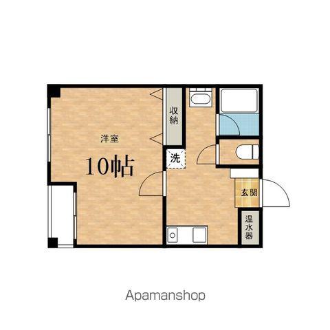 グランフォルム常磐(1K/2階)の間取り写真