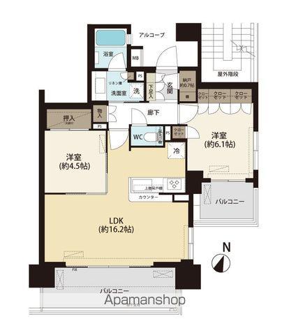 クレヴィア三郷中央(2LDK/12階)の間取り写真