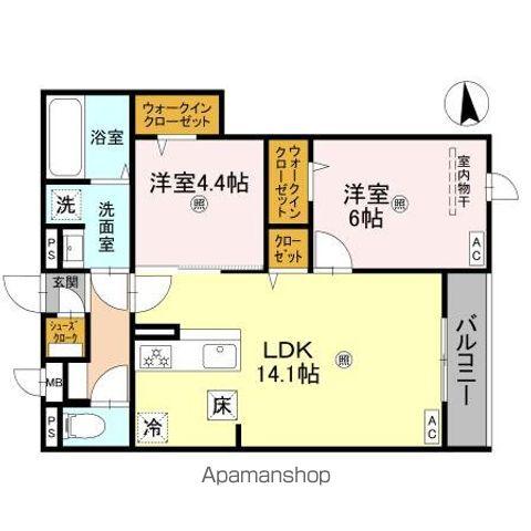 メゾン ド セリジエ(2LDK/1階)の間取り写真