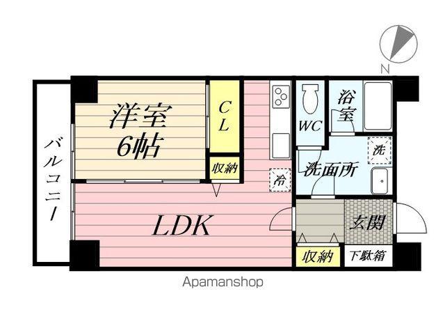 ルクソール保土ヶ谷(1LDK/1階)の間取り写真