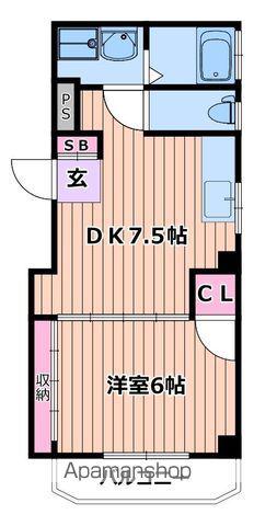 ときわハイツ(1DK/1階)の間取り写真