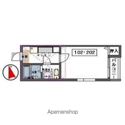 MTコーポⅡ(1K/2階)の間取り写真