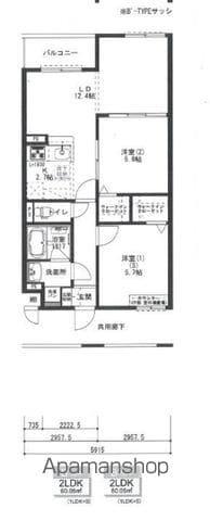 M＇S RING GRANDE 春日出北(2LDK/2階)の間取り写真