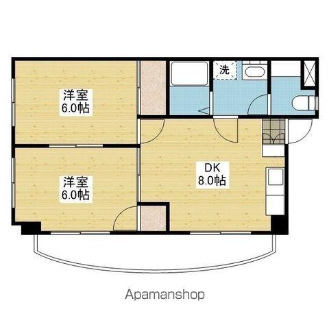 R5マンション(2DK/4階)の間取り写真