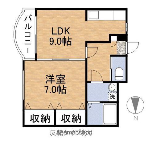 ラ・ミッシェル定正(1LDK/1階)の間取り写真