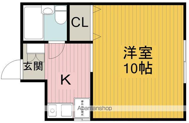 サンハイツK(1K/3階)の間取り写真