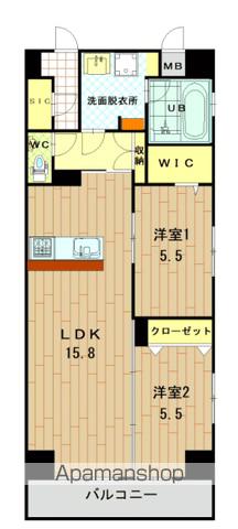 リーガ野間(2LDK/2階)の間取り写真