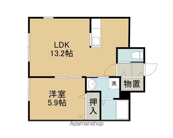 ロイヤルハイム明野新町I(1LDK/2階)の間取り写真