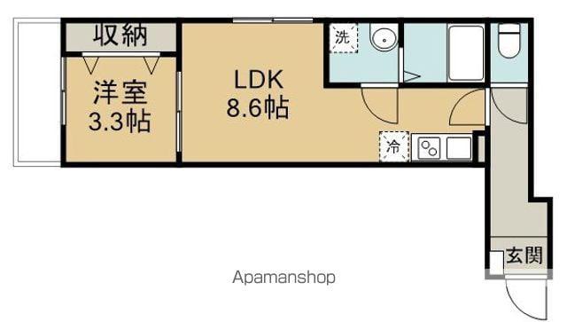 PARKLET・高坂(1LDK/2階)の間取り写真