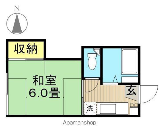 メゾン西小岩B棟(1K/2階)の間取り写真