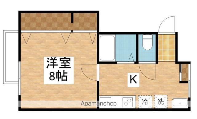 マリンガイア(1K/2階)の間取り写真