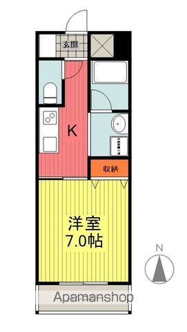 FYミカワ(1K/1階)の間取り写真