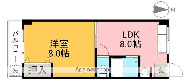 コーポ愛宕(1LDK/2階)の間取り写真