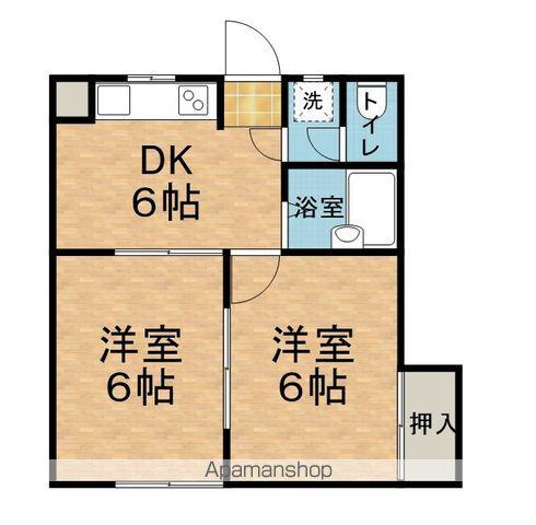 ロイヤルコーポ松本(2DK/2階)の間取り写真