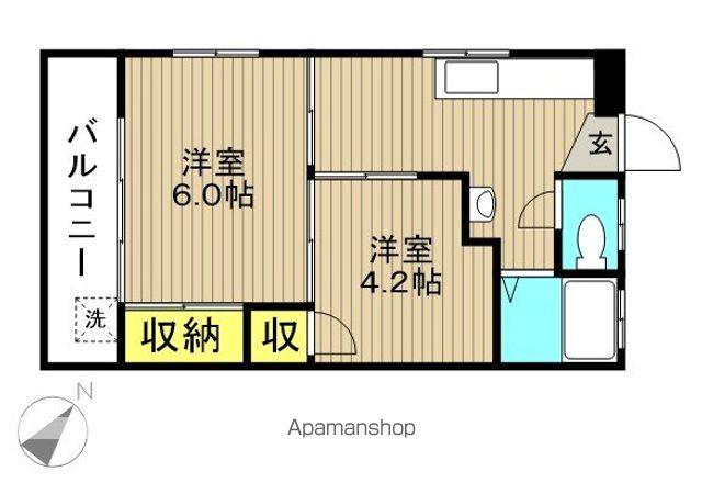 サンユーハイツ(2K/3階)の間取り写真