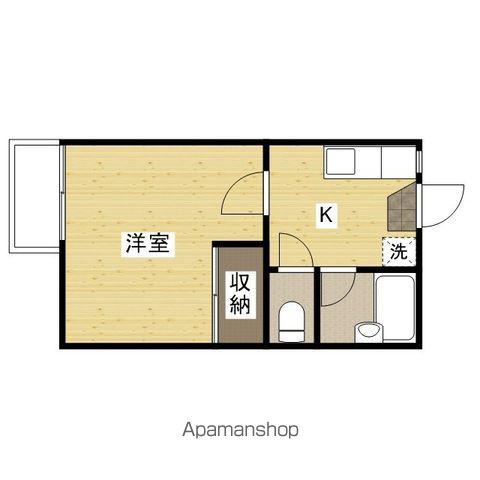 はねおキッタカA棟(1K/2階)の間取り写真