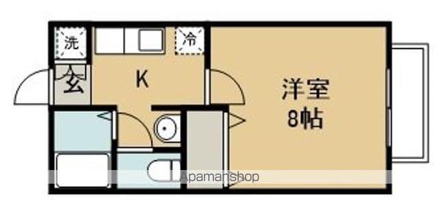 アーバン・ド・ジュネス小松島(1K/2階)の間取り写真