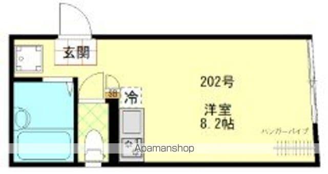 バイラタカサゴ(ワンルーム/2階)の間取り写真