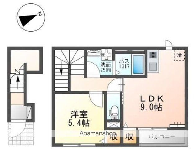 IMPERIAL HOUSE(1LDK/2階)の間取り写真