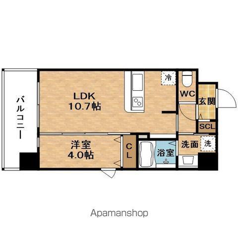 WENS福島フロント(1LDK/8階)の間取り写真